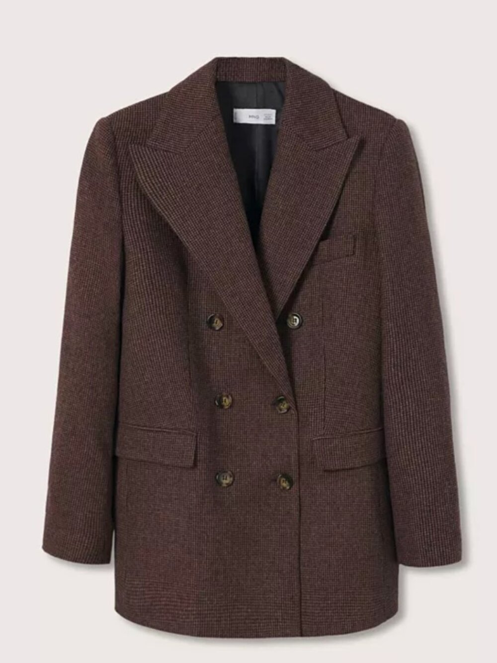 MANGO Women's Wrap Check Blazer
